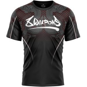 8Weapons T-shirt fonctionnel Naga Yant, noir et rouge